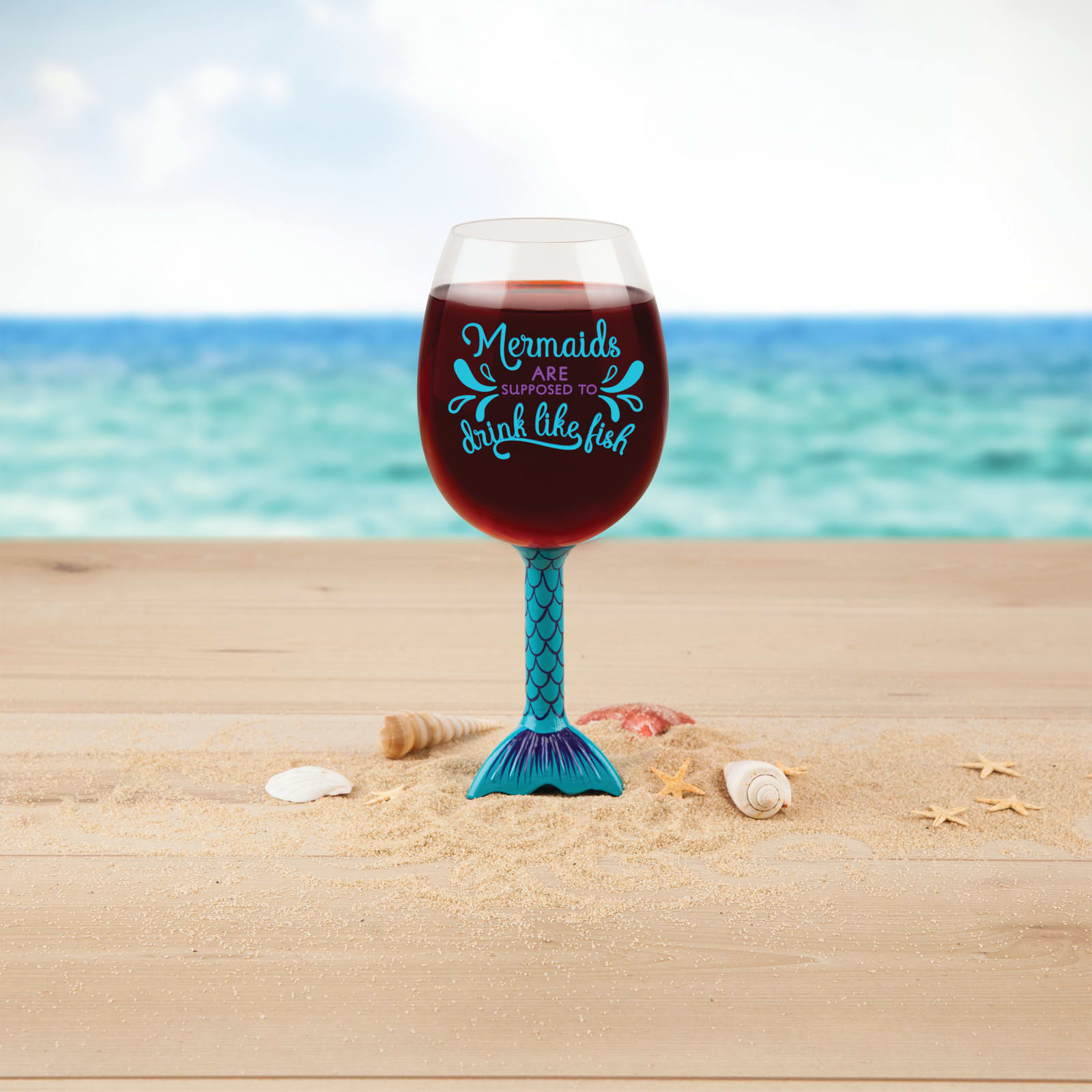 The Mermaid Tail Wine Glass
