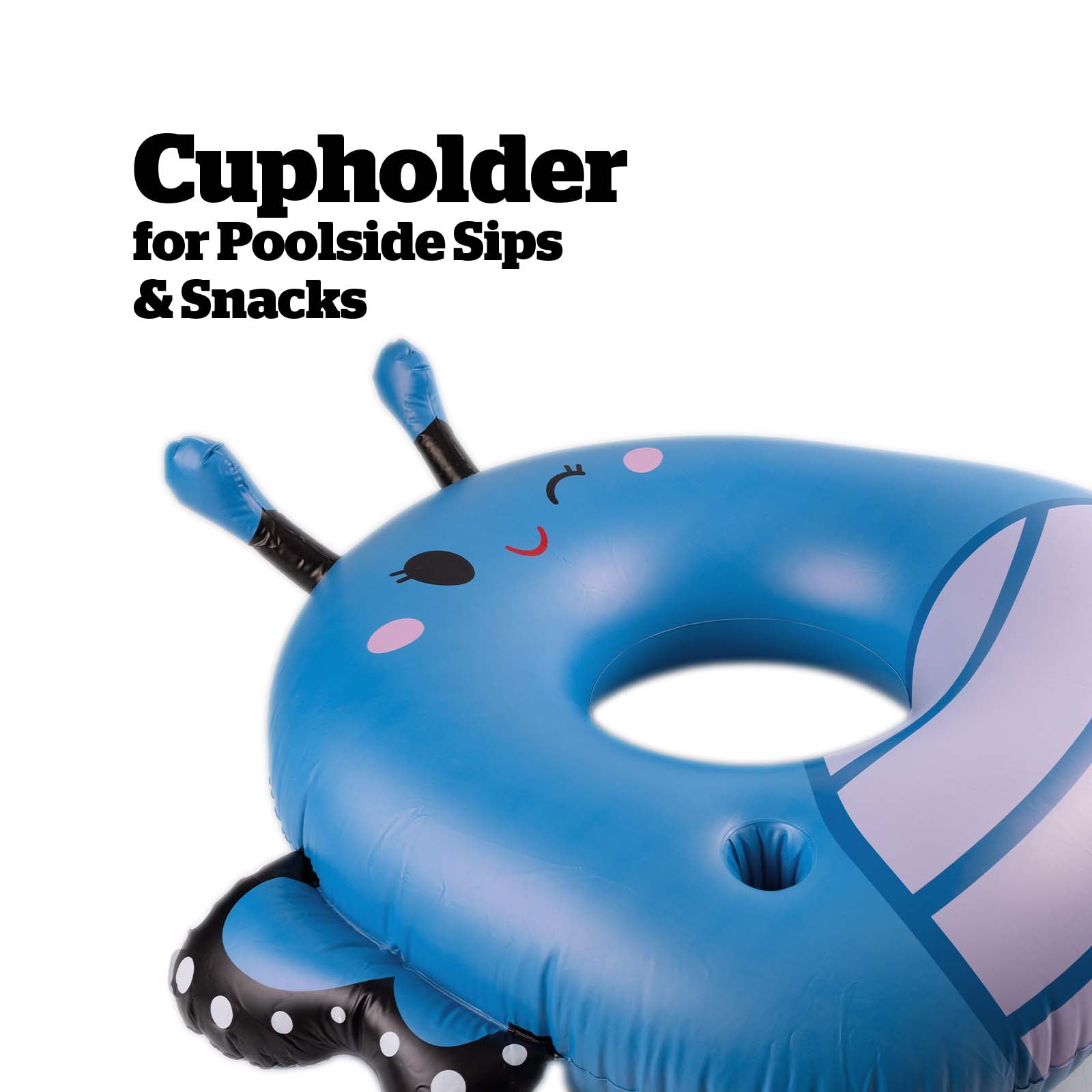 Squishmallows Waverly the Butterfly 42 inch pool float with cupholder