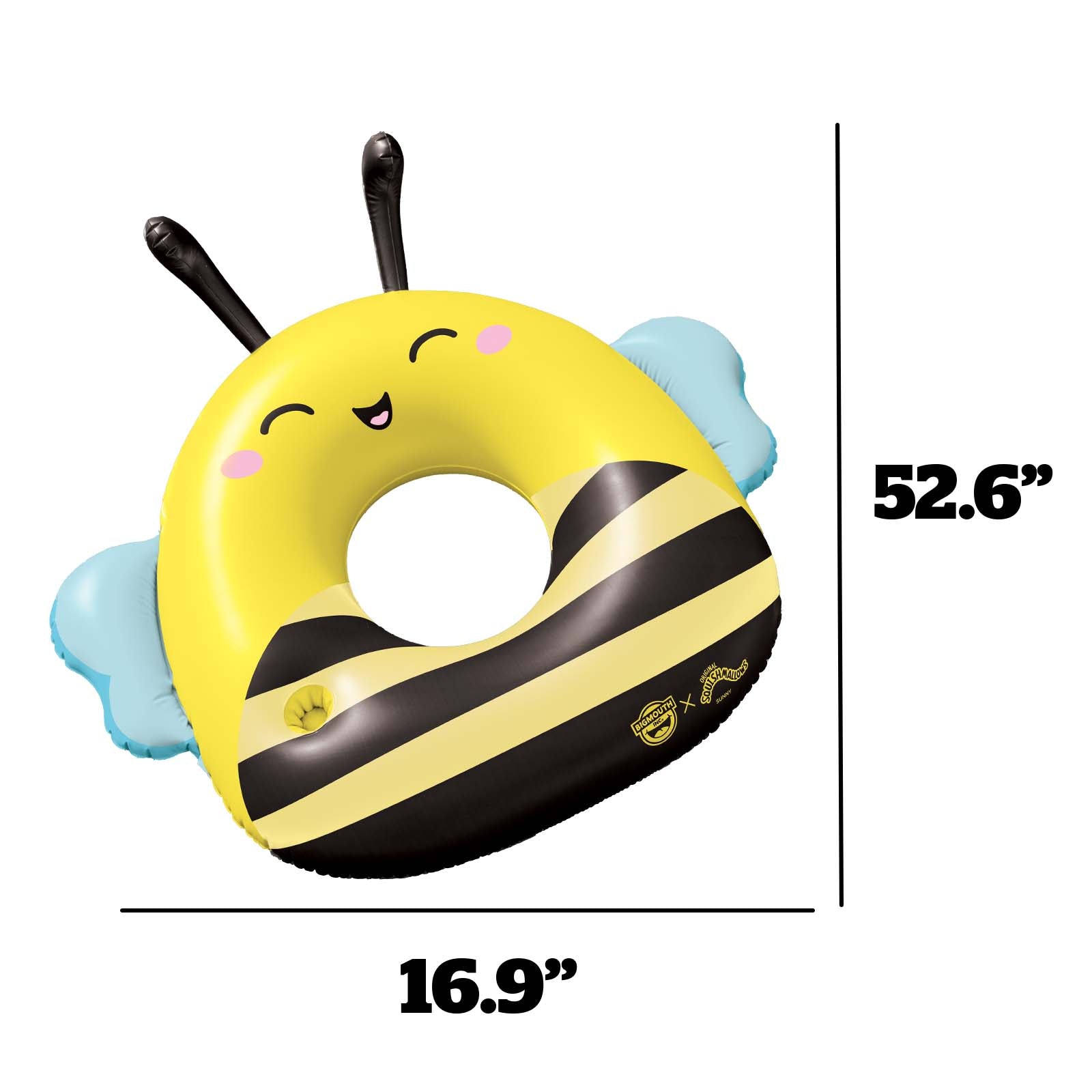 Squishmallows Sunny the Bee 42 inch pool float with cupholder