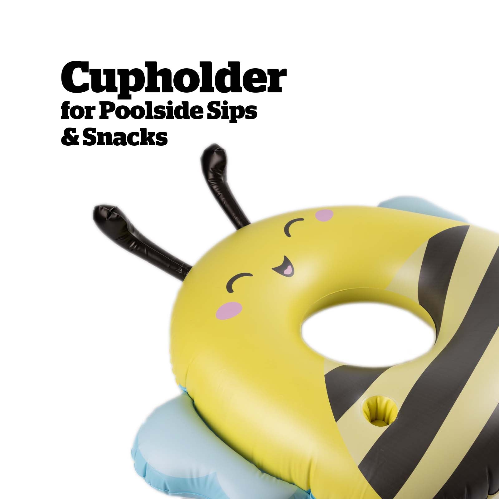 Squishmallows Sunny the Bee 42 inch pool float with cupholder