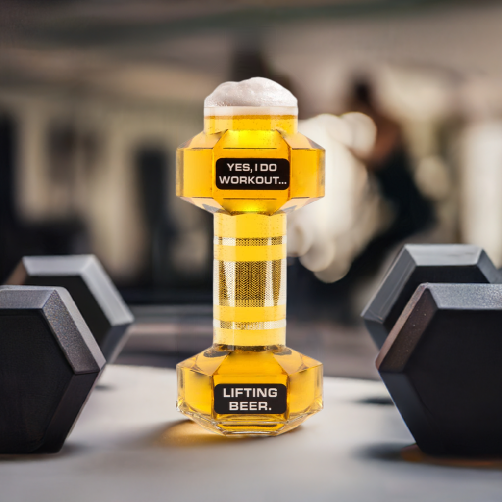 The Dumbbell Beer Glass