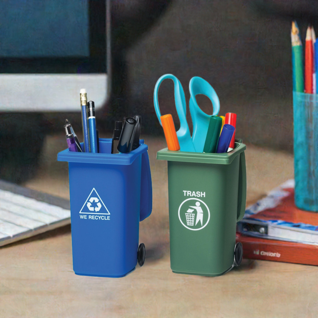 Mini Trash Can and Recycle Can Desk Set