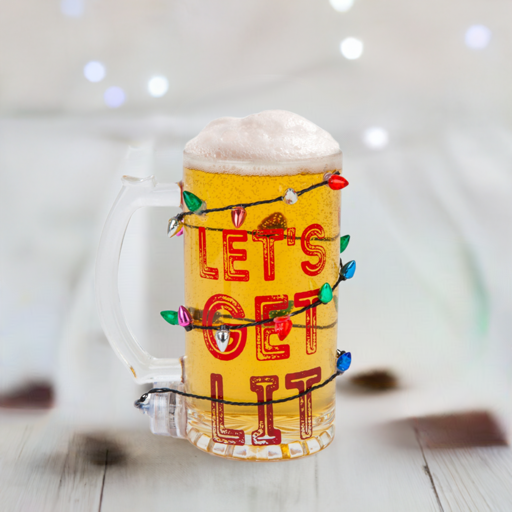 The Get Lit LED Holiday Beer Glass