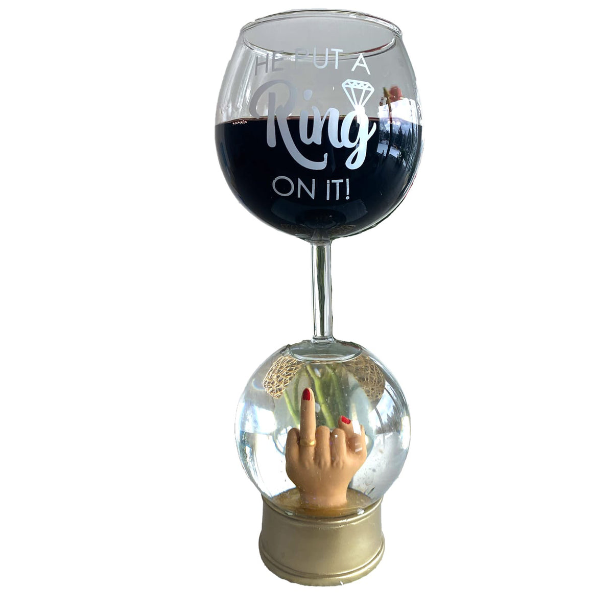 Bigmouth Lit Mrs. Claus Wine Glass