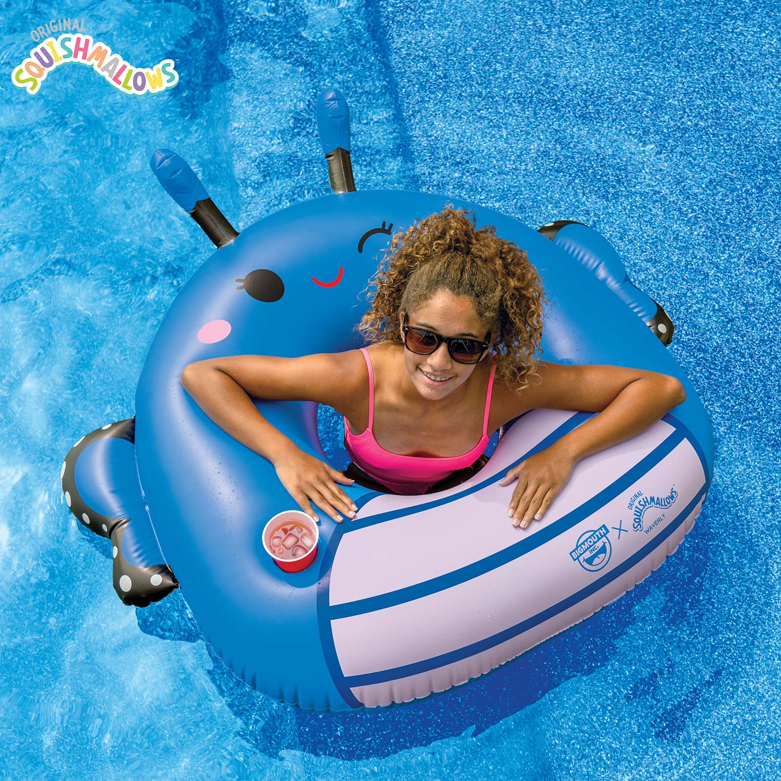 Squishmallows Waverly the Butterfly 42 inch pool float with cupholder
