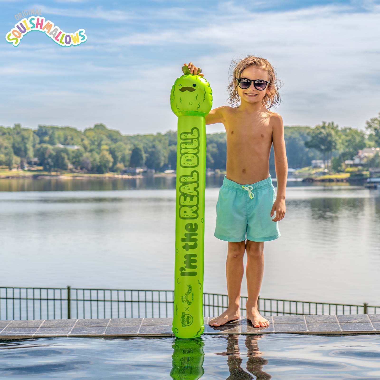 Squishmallows Charles the Pickle Pool Noodle