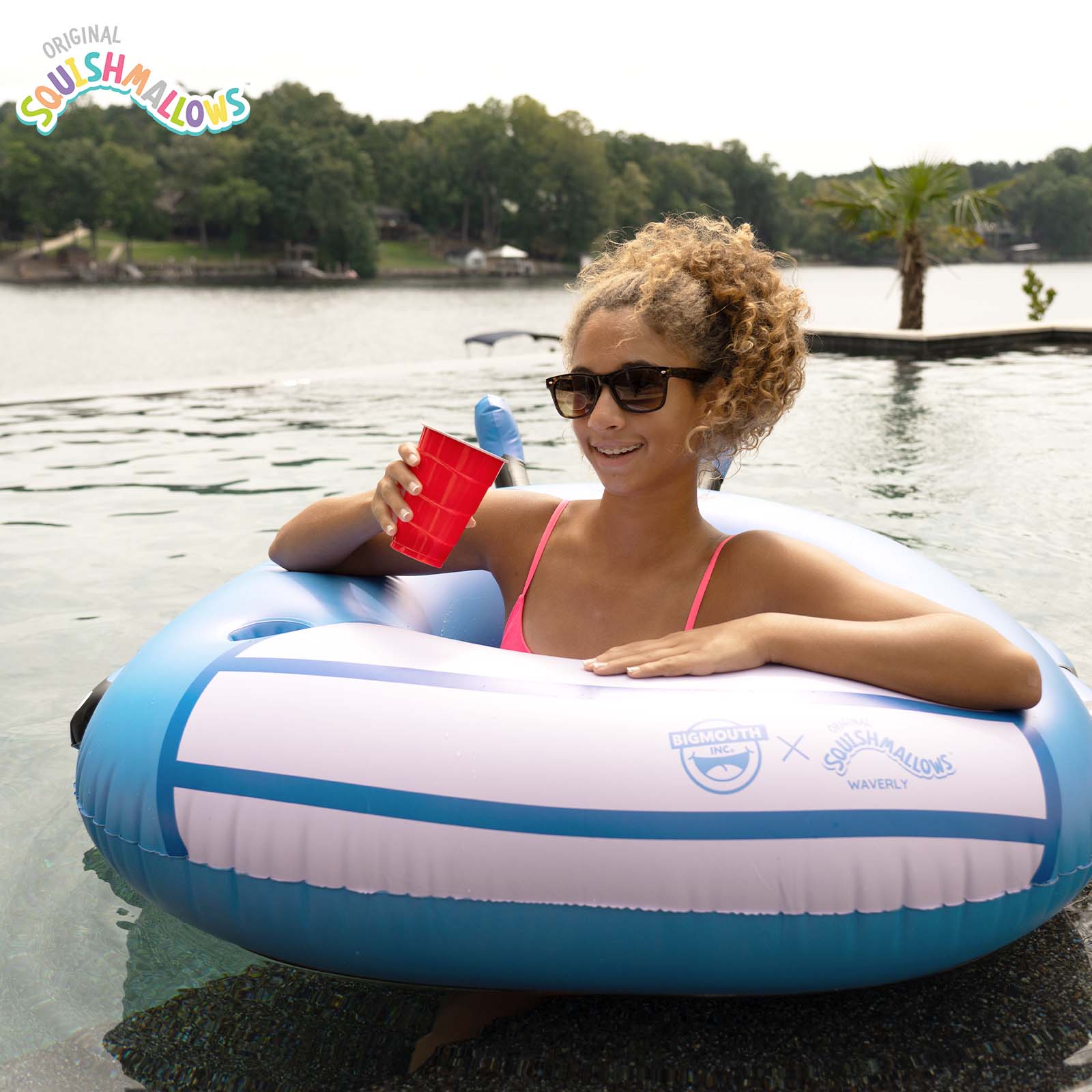 Squishmallows Waverly the Butterfly 42 inch pool float with cupholder