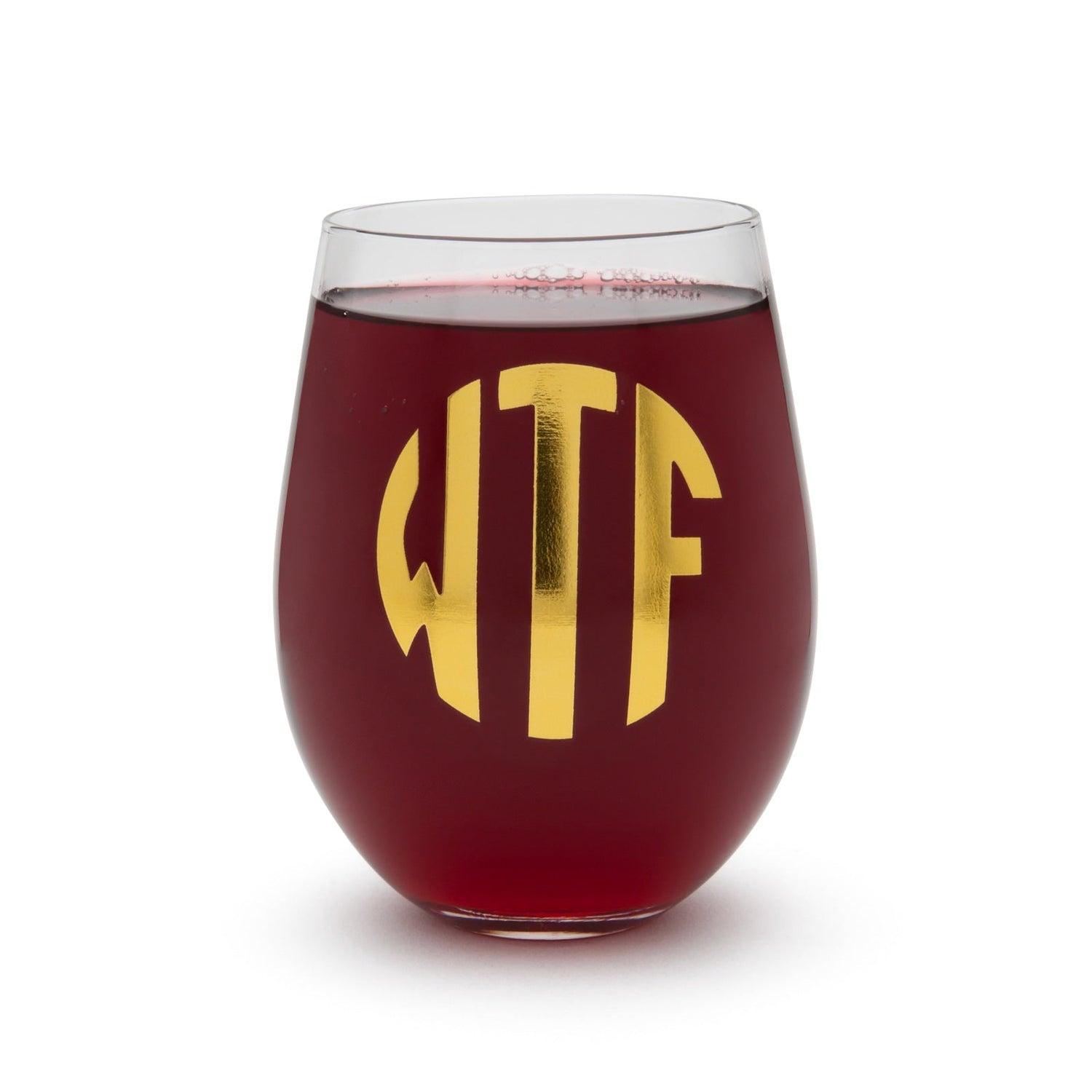 "What the....." Monogrammed Wine Glasses