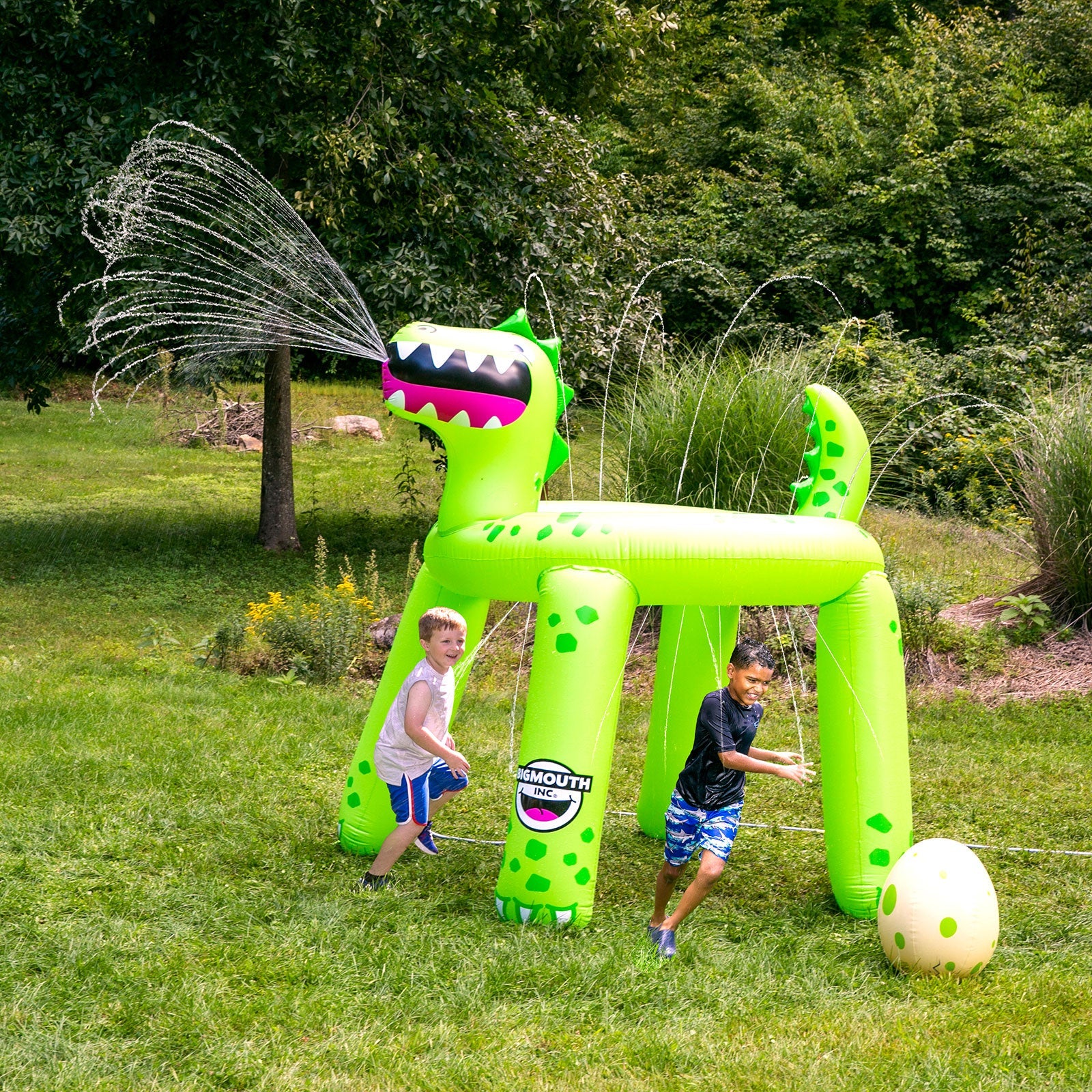 Inflatable dinosaur clearance water sprinkler