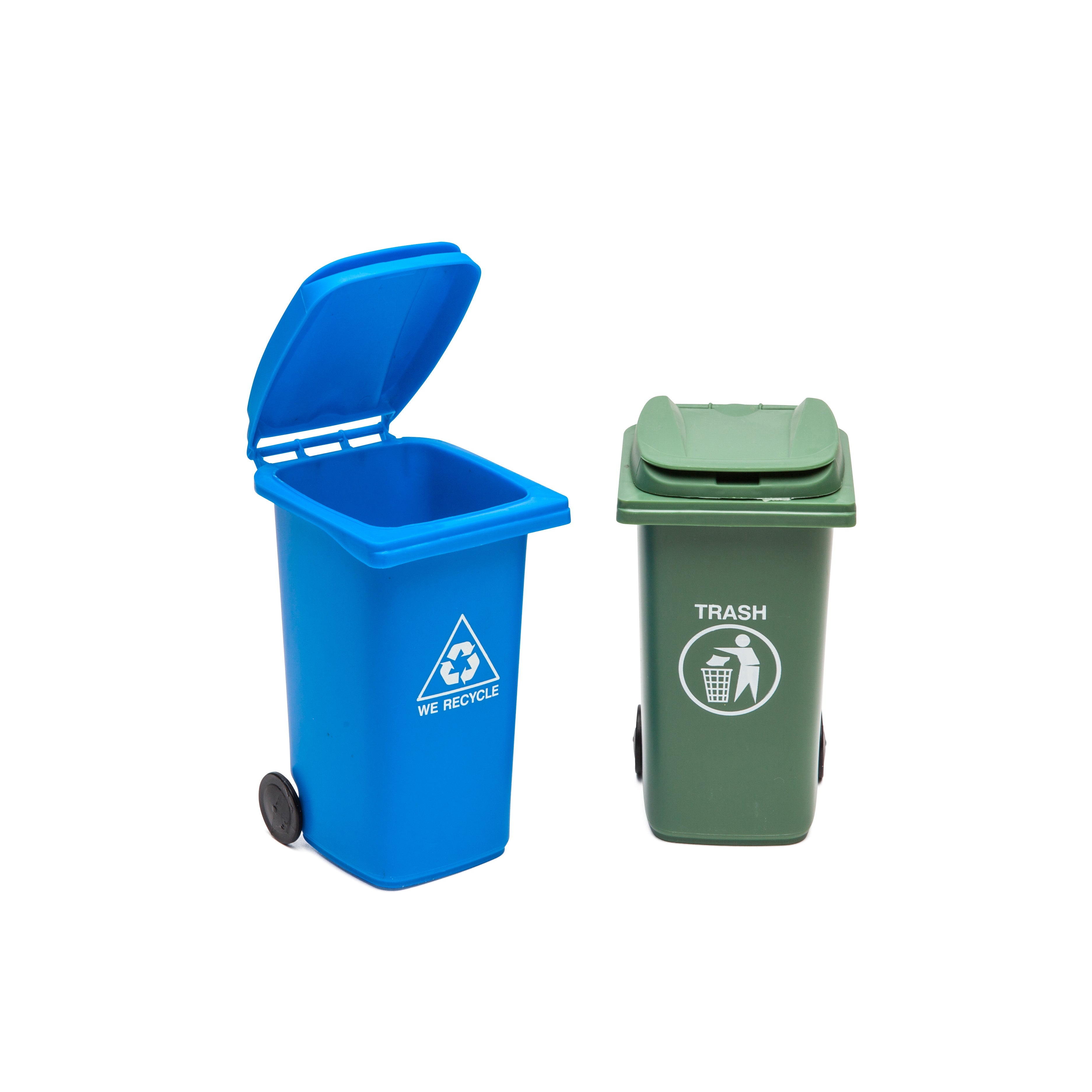Mini Trash Can and Recycle Can Desk Set