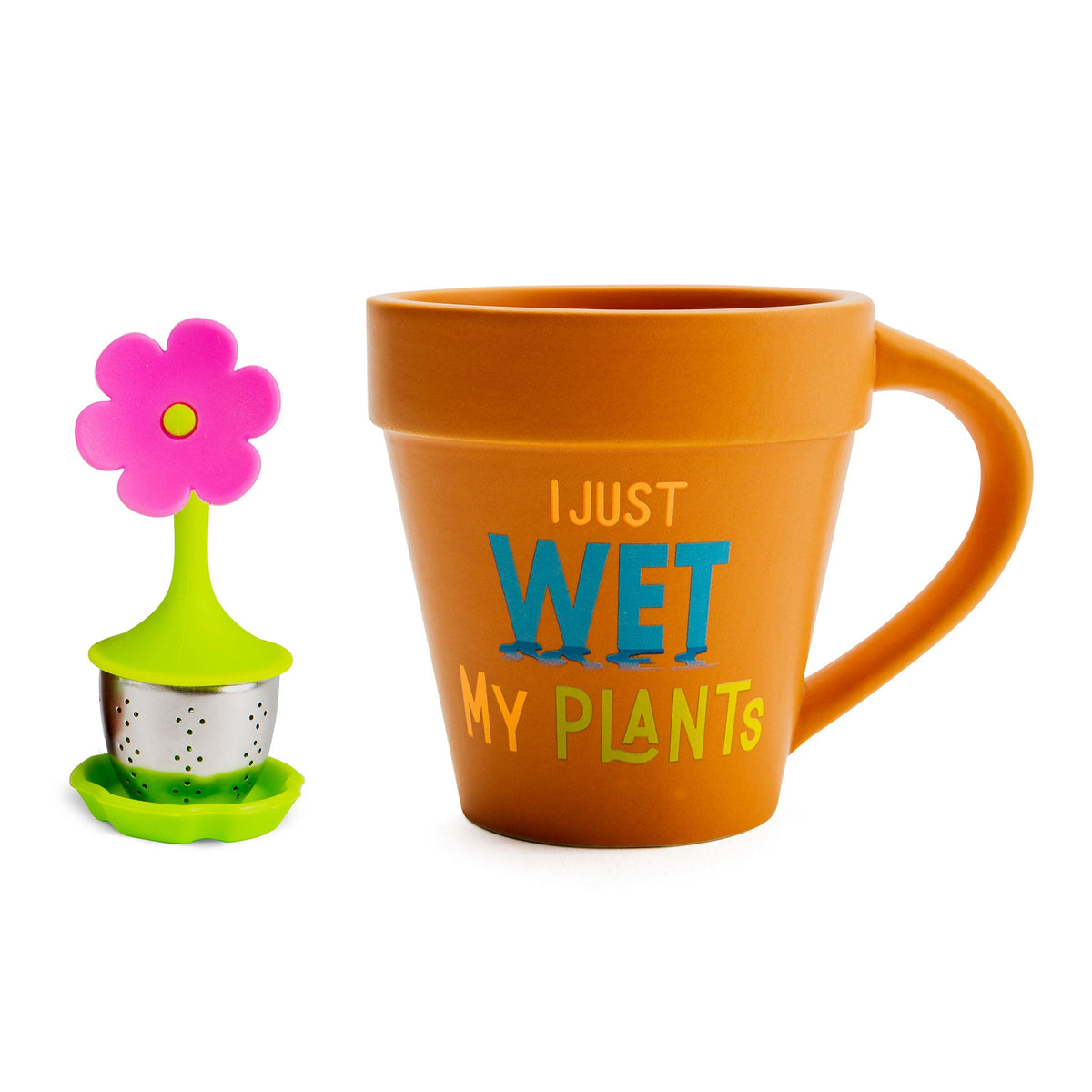 mu design plant pot BigMouth Inc Plant Mug with Infuser Set