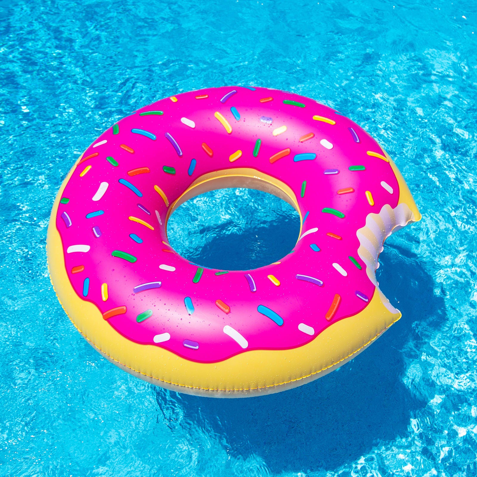 Giant donut sales pool float