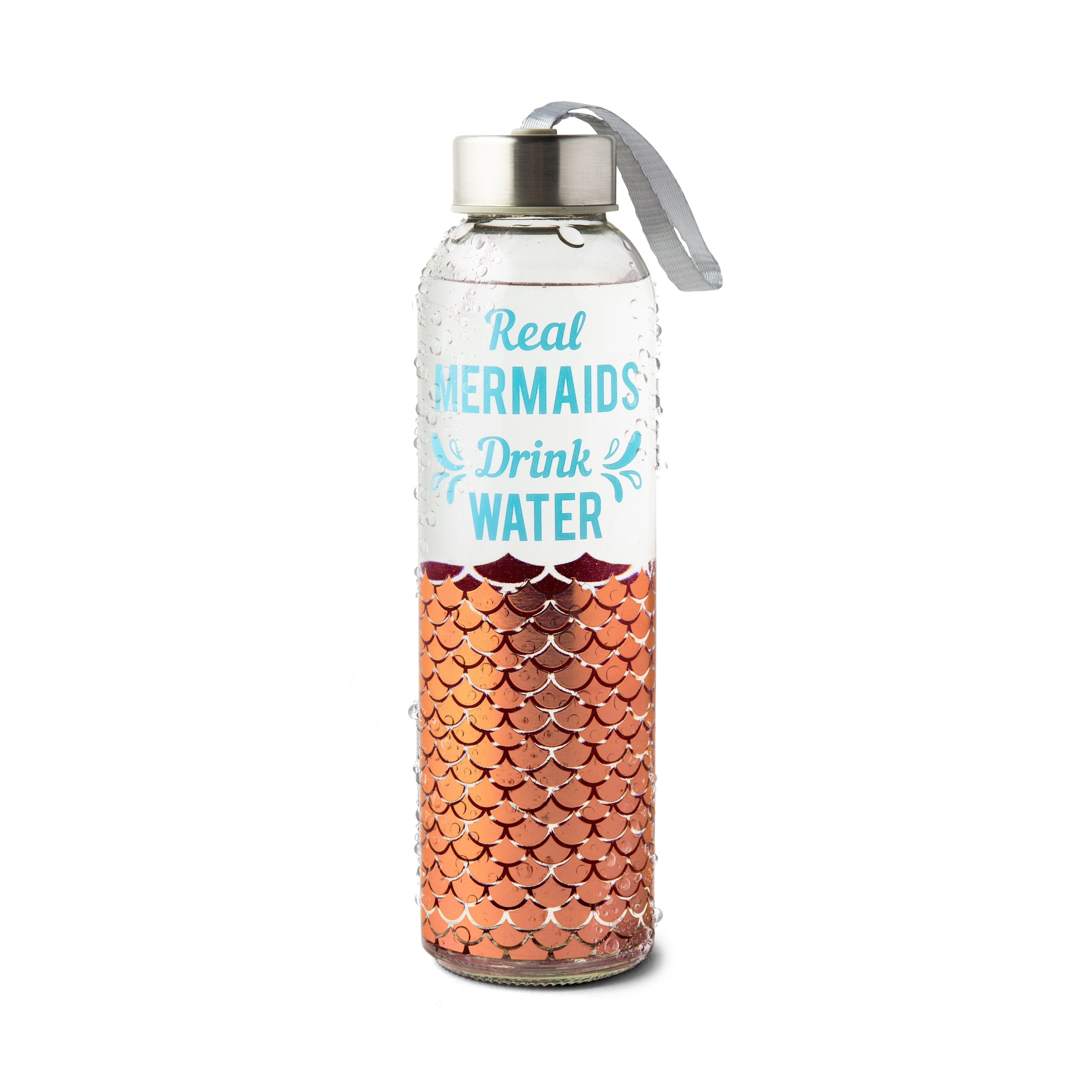 Mermaids Glass Water Bottle