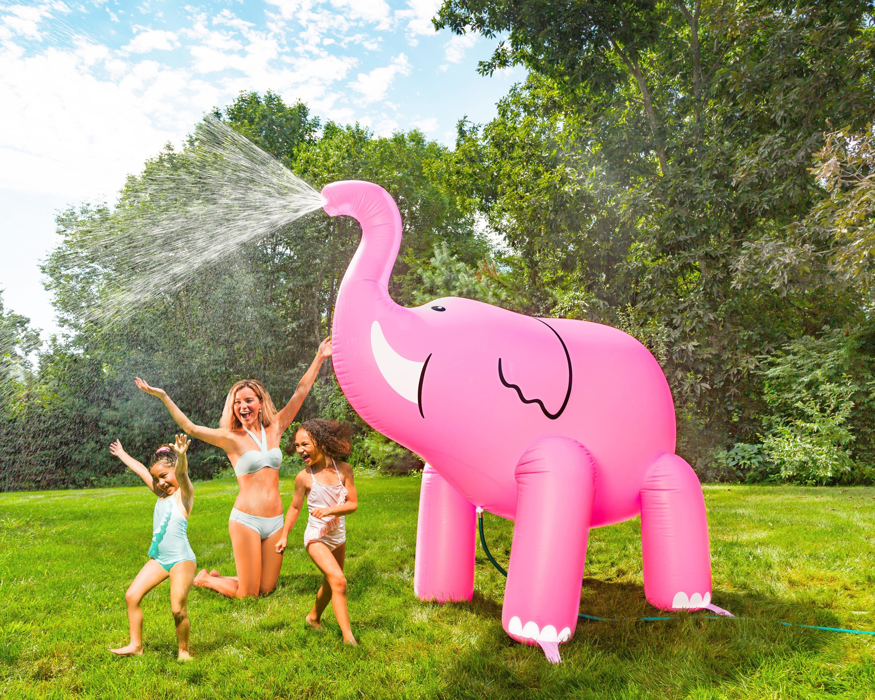 Ginormous Pink Elephant Yard Sprinkler