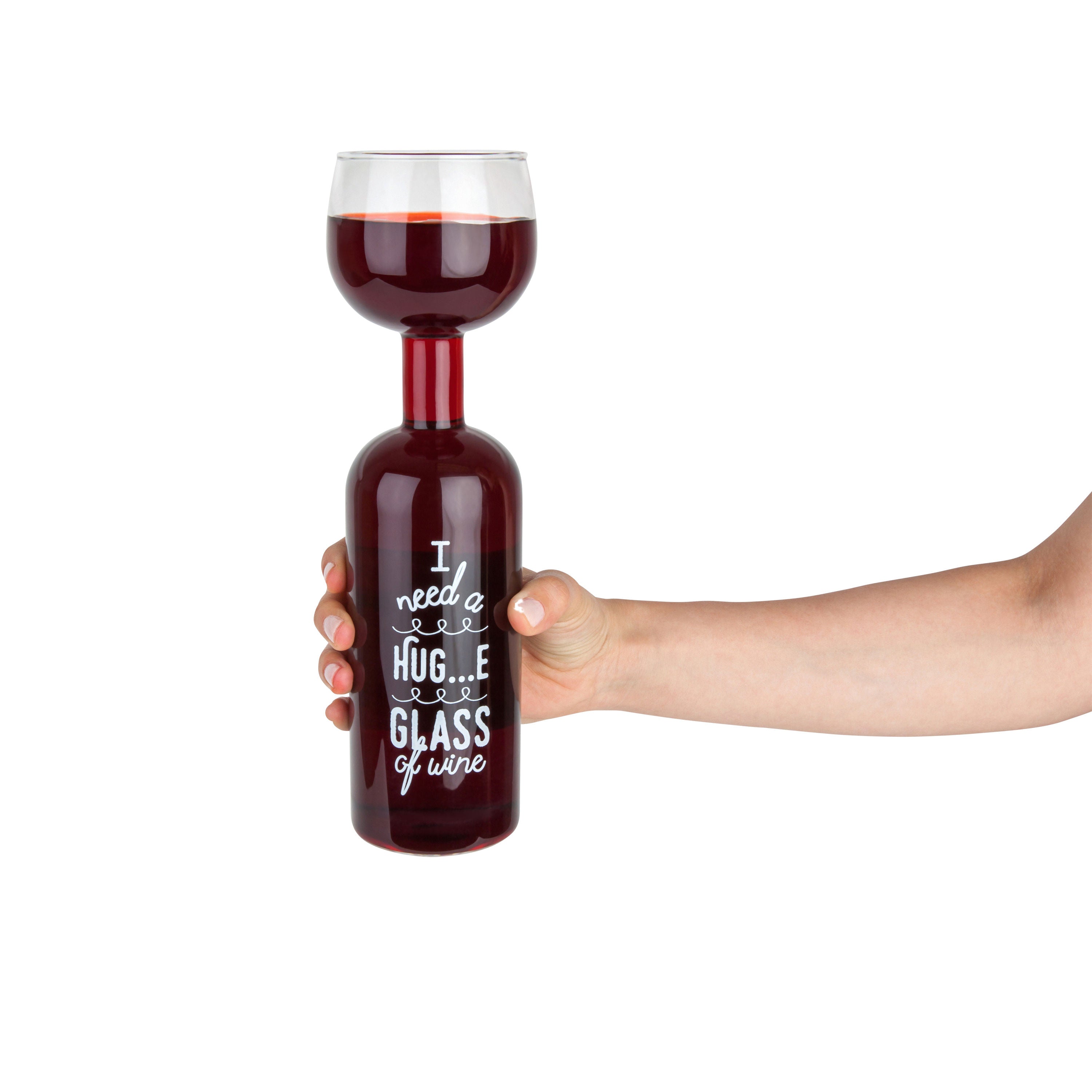 The "HugE" Wine Bottle Glass