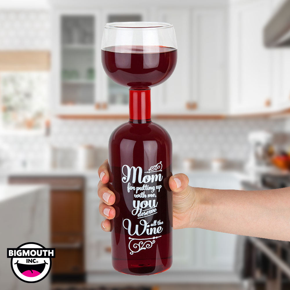 BigMouth Inc Bottomless Mimosa Glass, Funny Novelty Wine Glass, Holds 750  ml of Drink, Single XL Flute, Great for Breakfast and Brunch Parties