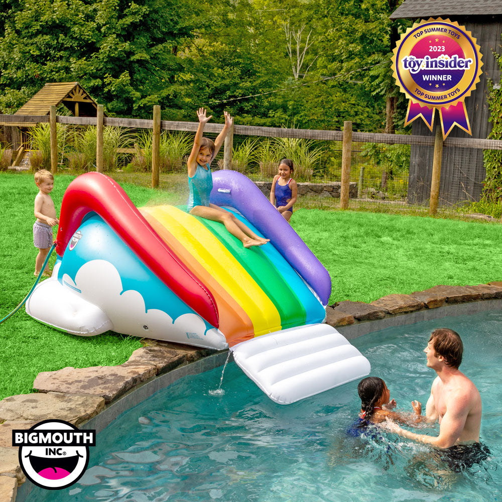 Slide Down a Rainbow Pool Slide